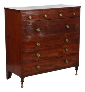 American Empire Classical Mahogany Butlers Chest With Drop-Front Desk C1840