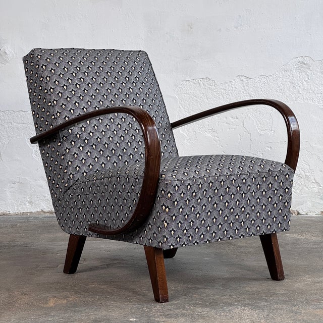 Type C Armchairs by Jindřich Halabala for Up Závody, 1930s, Set of 2 For Sale - Image 4 of 8