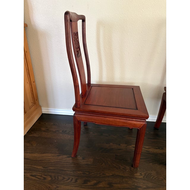 Set of 8 Mid 20th Century Chinese Ming Rosewood Dining Chairs For Sale - Image 9 of 9