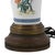 Porcelain Floral Table Lamp With Greek Key Motif and Hand‑Painted Design For Sale - Image 4 of 5