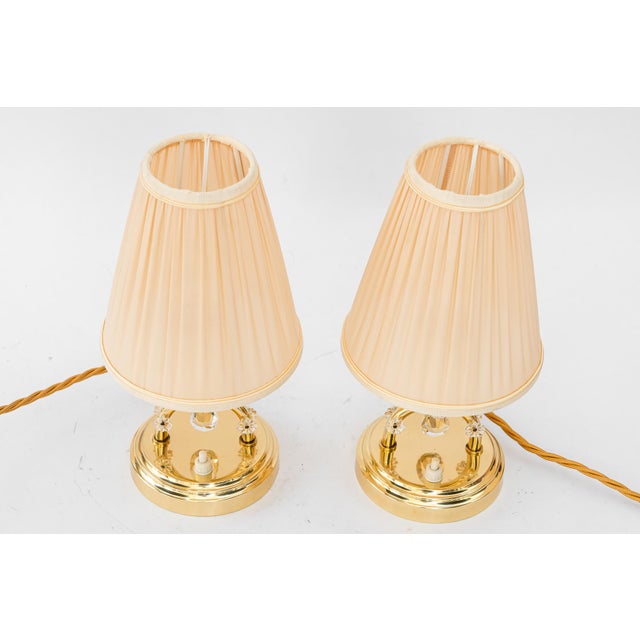 Mid-Century Modern Table Lamps with Fabric Shades from Rupert Nikoll, Vienna, 1960s, Set of 2 For Sale - Image 3 of 14