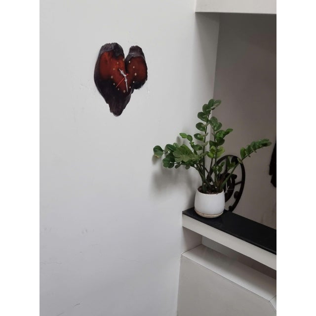 2020s Orbit & Love – One-of-a-Kind Handcrafted Driftwood Clock Duo For Sale - Image 9 of 18