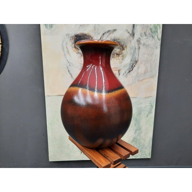 Large Pop Art Ceramic Floor Vase from Scheurich Keramik, 1970s For Sale - Image 6 of 9