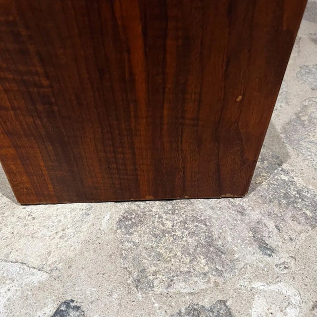 1970s Modern Walnut Wood Planter Box or Waste Basket For Sale - Image 4 of 11