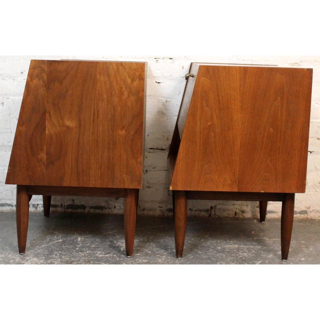 Mid 20th Century Pair of 'Dania' Night Stands by Merton Gershun for American of Martinsville For Sale - Image 12 of 16