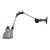 Industrial Anglepoise Wall Mounted Cast Iron Sconce, C. 1940 For Sale