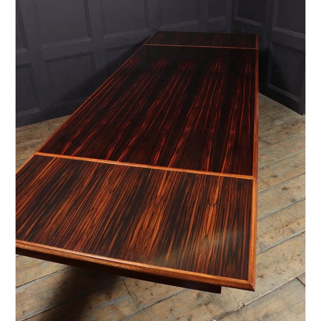French Art Deco Dining Table in Macassar Ebony, 1925 For Sale - Image 3 of 13