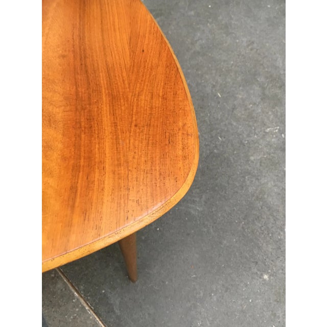 Wood Mid-Century Tripod Coffee Table For Sale - Image 7 of 18