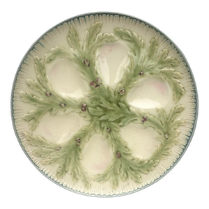 French Majolica Oyster Plate Choisy-Le-Roi, Circa 1880