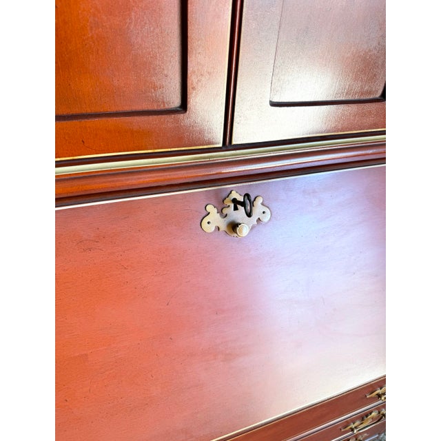 Vintage Georgian Red Secretary Desk For Sale - Image 10 of 12