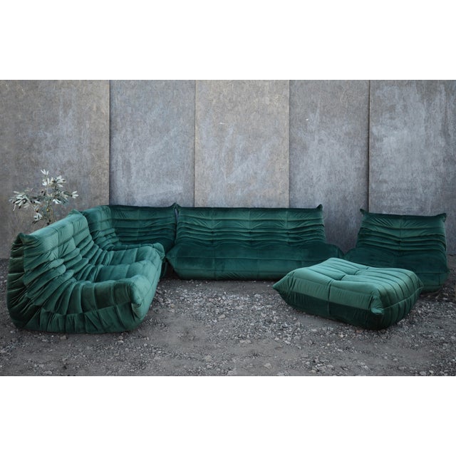 Togo Sofa Set by Michel Ducaroy for Ligne Roset, Set of 5 For Sale - Image 14 of 14