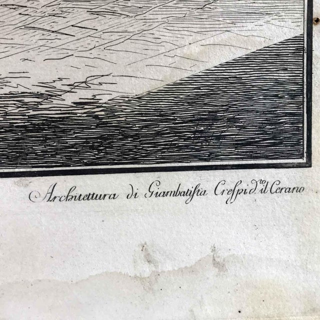 Domenico Aspari, San Paolo Delle Nuache Milan, 1788, Etching, Framed For Sale - Image 12 of 14