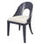 Mid-Century Modern Rafferty Blue Stained Burl Wood Dining Chair For Sale - Image 3 of 6