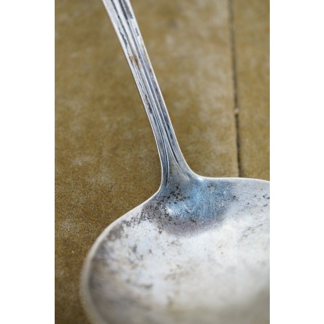 Antique Manchester Mary Warren Sterling Silver Sauce Gravy Ladle Spoon 15g 5" For Sale - Image 9 of 13