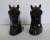 1940s American Deco Pair of Ceramic Black Horse Head Bookends by Abingdon Pottery, 1940s For Sale - Image 5 of 11