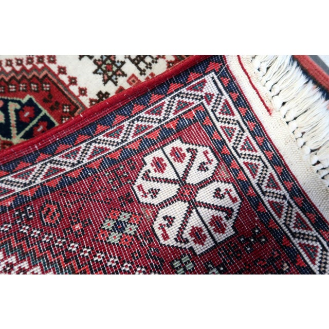 Persian 1960s, Handmade Vintage Persian Gashkai Rug 2' X 3.4' For Sale - Image 3 of 12