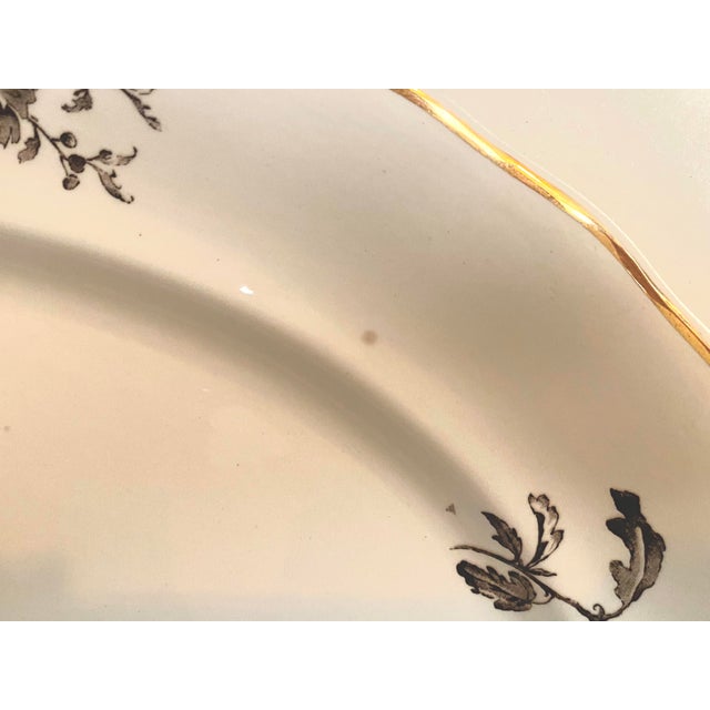 Ivory Antique Large Brown Transferware Staffordshire Platter For Sale - Image 8 of 9
