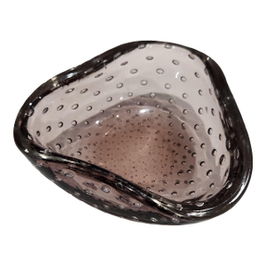 1960s Murano Style Glass Amethyst Color Bowl