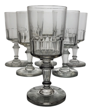 Antique Wine Glasses, 1890s, Set of 6