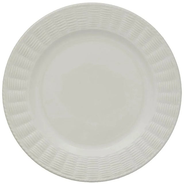 White Wicker Plates from Este Ceramiche, Set of 6 For Sale - Image 3 of 3