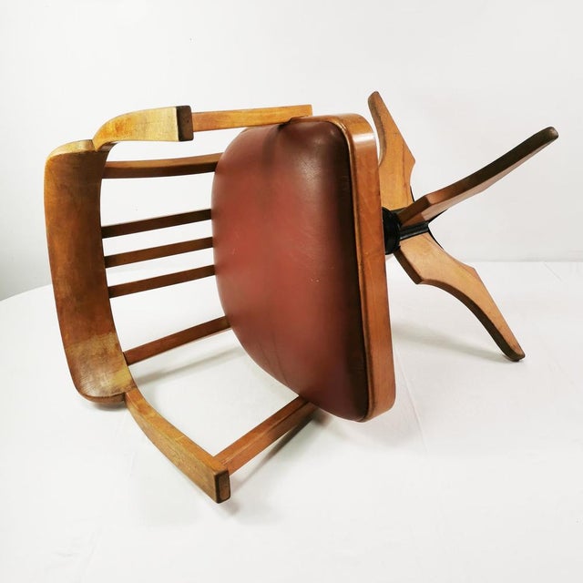 Wood Art Deco Office Chair from Ehapa, Denmark, 1930s For Sale - Image 7 of 16