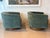 Vintage Pair Milo Baughman for Thayer Coggin Walnut & Green Velvet Swivel Chairs For Sale - Image 11 of 12