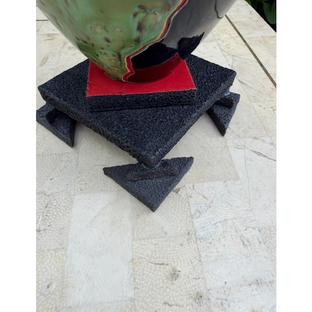 Contemporary Vintage Large Studio Ceramic Covered Urn For Sale - Image 3 of 12