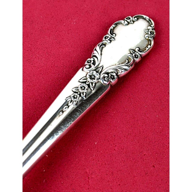 Mid-Century Modern Mid 20th Century Rogers Bridal Veil Sterling Silver 3 Piece Baby Set - No Monograms For Sale - Image 3 of 5