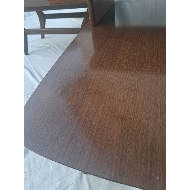 Adrian Pearsall Mid Century Modern Adrian Pearsall Style 2 Tiered Step Side Tables -a Pair For Sale - Image 4 of 11
