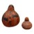 Large Vintage Peruvian Mate Burilado Hand-Carved Storytelling Gourd Rattles – Pair For Sale