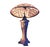 Large Vintage Arts & Crafts Inspired Basket Weave Stained Glass Bronzed Metal Table Lamp For Sale - Image 4 of 6