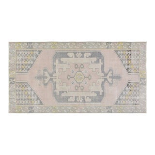 Vintage Turkish Anatolian Hand Knotted Wool Rug, 4'3x8'3 For Sale