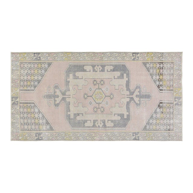 Vintage Turkish Anatolian Hand Knotted Wool Rug, 4'3x8'3 For Sale