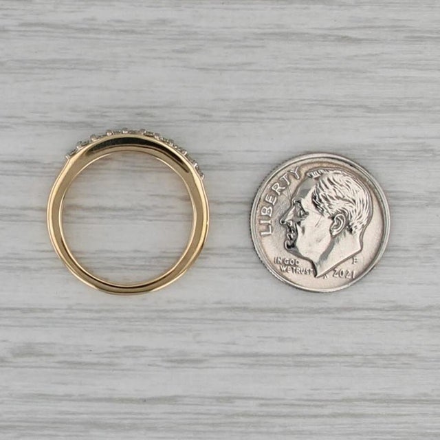 Gold 0.50ctw Diamond Wedding Band 18k Yellow Gold Stackable Ring Size 6 Coa Tomas Rae For Sale - Image 8 of 9