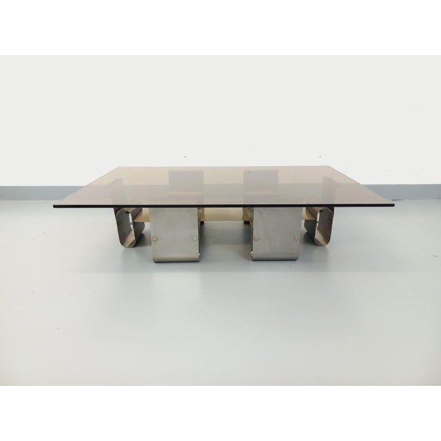 Mid-Century Modern Large Rectangular Coffee Table by François Monnet, 1970s For Sale - Image 3 of 18