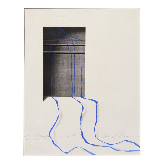 "Blue Through the Door" - Hand-Altered Lithograph by Patricia A. Pearce For Sale