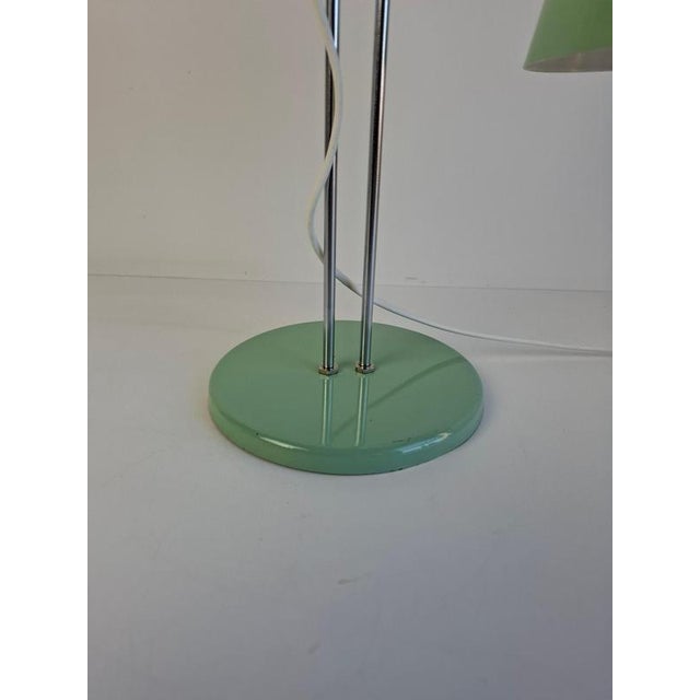Mid-Century Modern Table Lamp in Green Metal and Chrome by Josef Hůrka for Lidokov, 1970s For Sale - Image 16 of 18