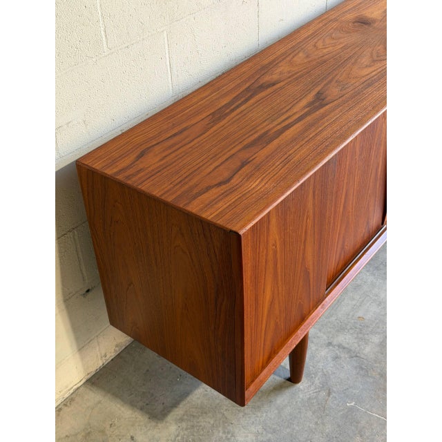 Brown Teak Sideboard Credenza in Style of Arne Vodder Denmark Mid-Century Modern 1960s For Sale - Image 8 of 13