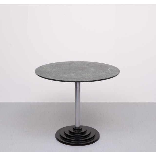 Round Green Marble Dining Table, Italy, 1980s For Sale - Image 9 of 9