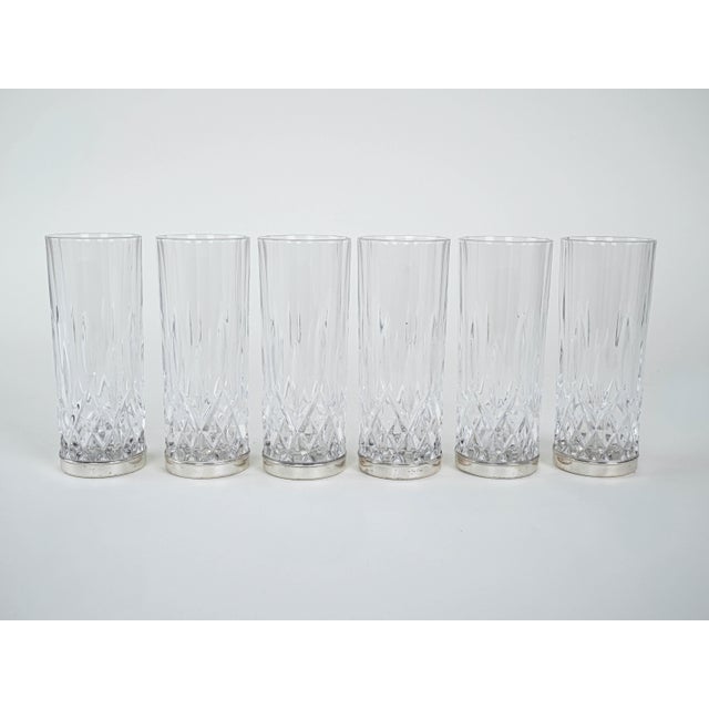 1960s Vintage Italian Crystal Glasses, 1960s, Set of 6 For Sale - Image 5 of 8