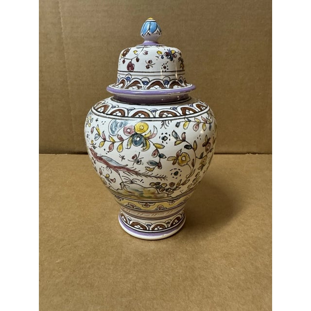 Stunning and highly collectible majolica ginger jar from the renowned Berardos factory in Portugal (Alcobaça), circa...