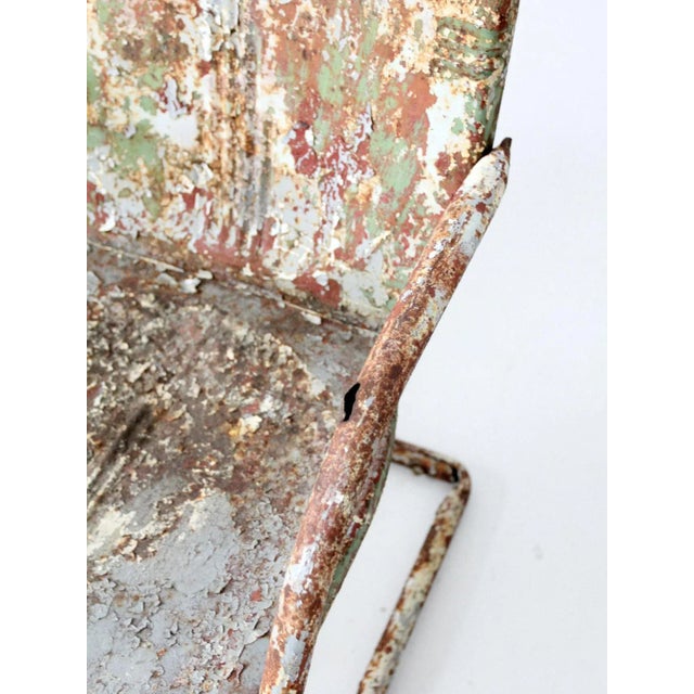 Mid-Century Metal Patio Chairs Pair For Sale - Image 9 of 11