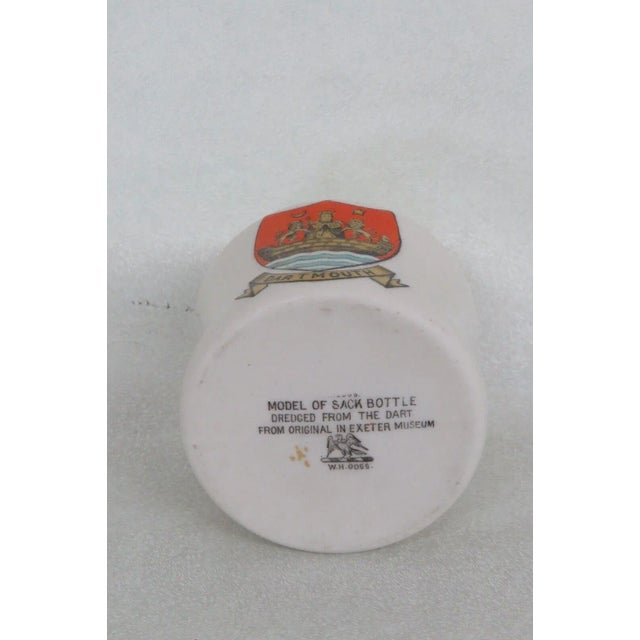 Wh Goss England Porcelain Dartmouth Miniature Model of Sack Bottle For Sale - Image 4 of 9
