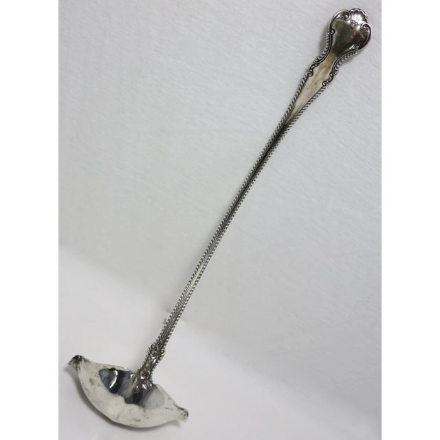 Large Antique American Sterling Silver Punch Bowl Ladle by Gorham For Sale In Boston - Image 6 of 13