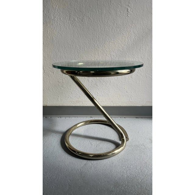 1970s 1970s Tubular Chrome & Glass Side Table Paul Tuttle For Sale - Image 5 of 8