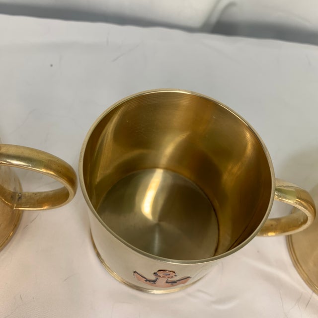 Vintage Nautical Brass Anchor Rum Cups - Set of 4 For Sale - Image 4 of 6