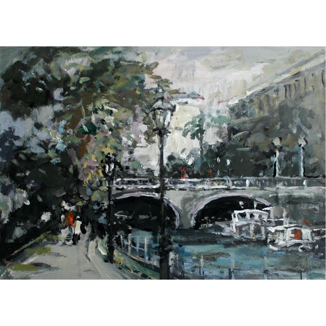 Magdalena Spasowicz, Landscape with a Bridge, Oil on Canvas, 2008 For Sale - Image 6 of 6