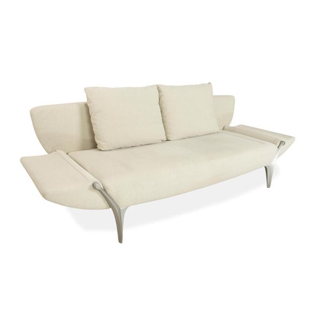 Model 1600 2-Seater Sofas in Cream Fabric from Rolf Benz, Set of 2 For Sale - Image 4 of 18