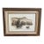 Framed Asian Harbor Scene Ink Wash Drawing Fishing Boats Landscape For Sale