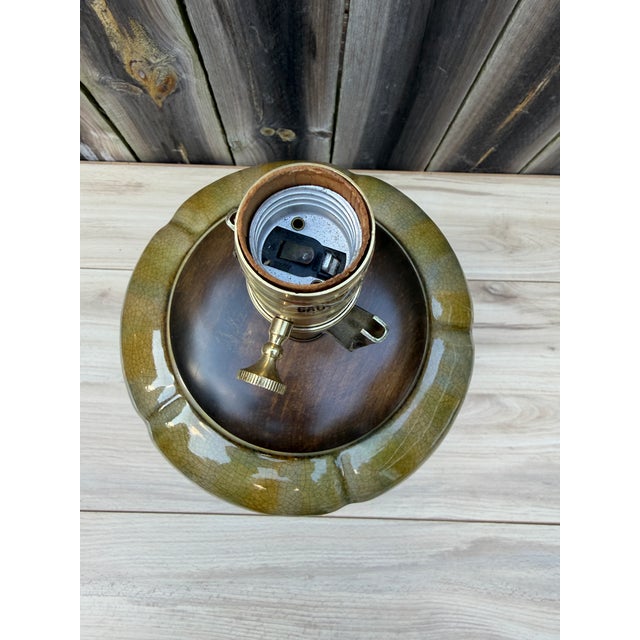 Frederick Cooper Drip Glaze Pottery Lamp For Sale - Image 9 of 10